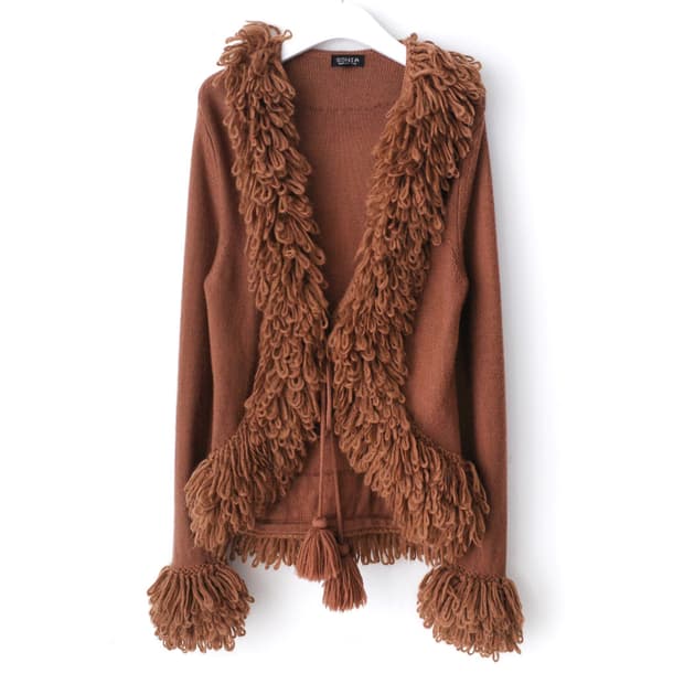 sonia rykiel) fringe cardigun