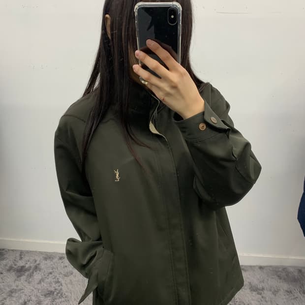 입생로랑 90s 카키 봄버