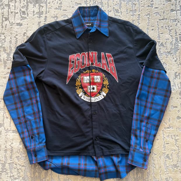 (M) 에곤랩 레이어드 셔츠 블루