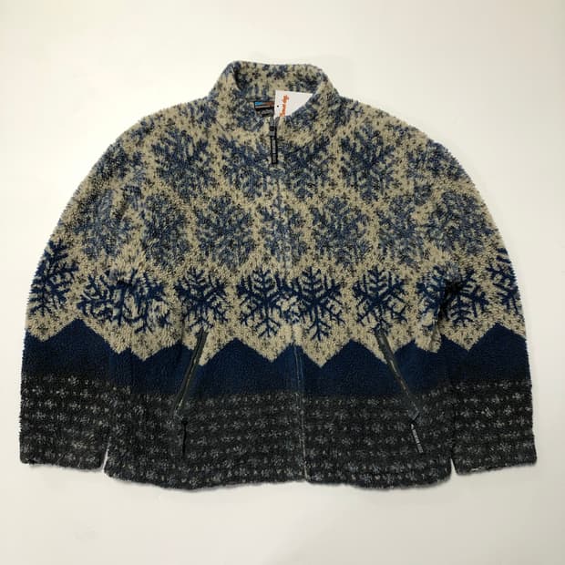 1990s 마운틴 플리스 노르딕 패턴 자켓 