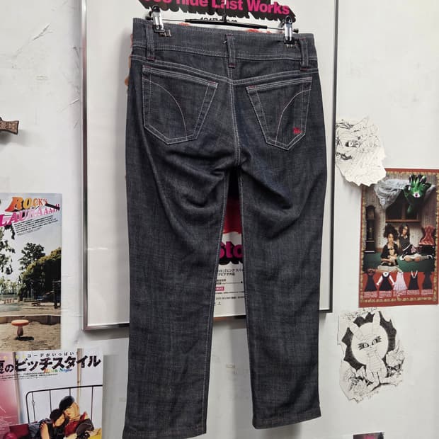 JPN 버버리 블루라벨 데님 카프리 팬츠