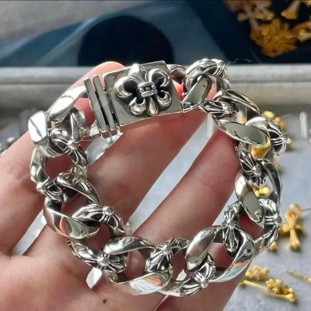 Oceanora 남성용 18mm 프리미엄  헤비 체인 팔찌