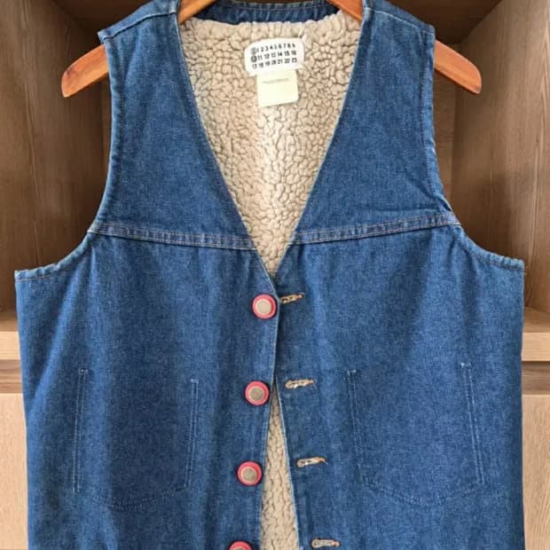 Maison Margiela Artisanal Denim Boa Vest