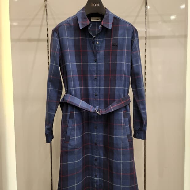 라코스테 프란넬 체크원피스34(A급)