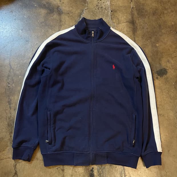 폴로 랄프로렌 인터락 풀집업 트랙 자켓 다크네이비 