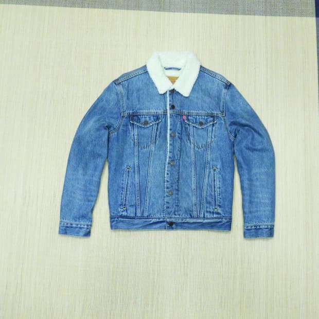 (S/90) 리바이스 Levis 양털 청 데님자켓