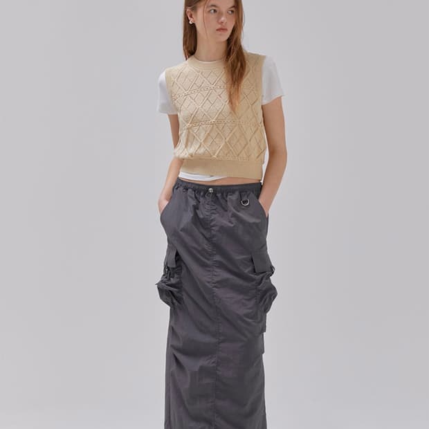 레이브 카고 스커트 새상품