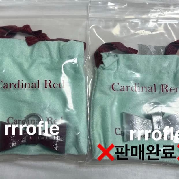 [품절새상품][단종재입고X] 카디널레드 리본 백참 키링