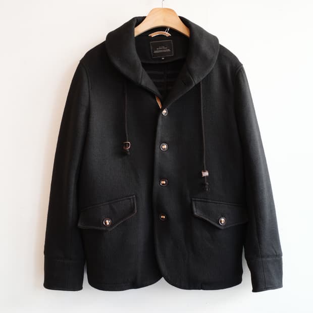 SLICK 숄카라 숏 코트 