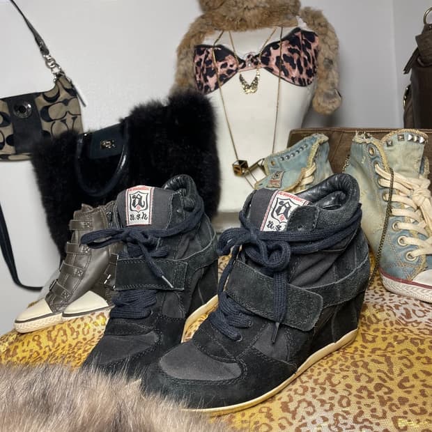 ASH 아쉬 Bowie 블랙 웨지힐 스니커즈