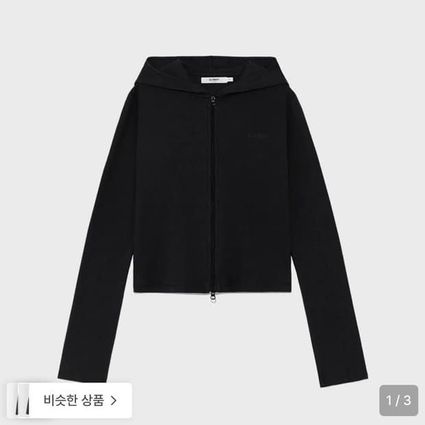 글로니 G CLASSIC ESSENTIAL RIB ZIP-UP 블랙