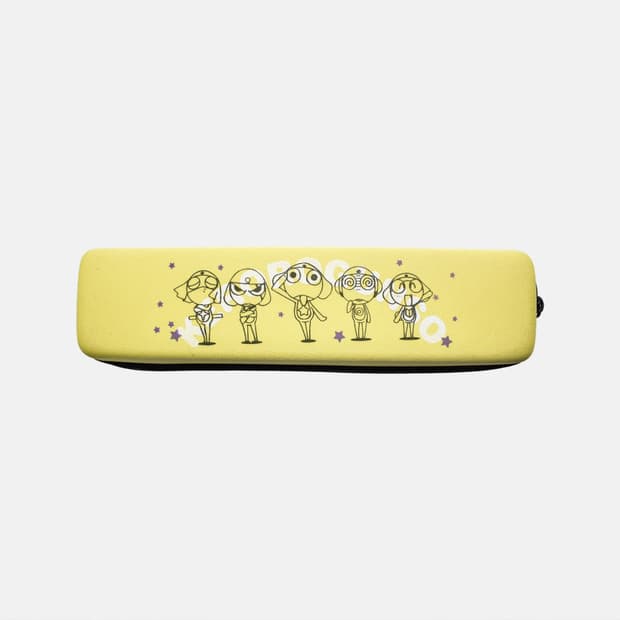 개구리 중사 케로로 소프트 케이스 필통 옐로우 펜 파우치