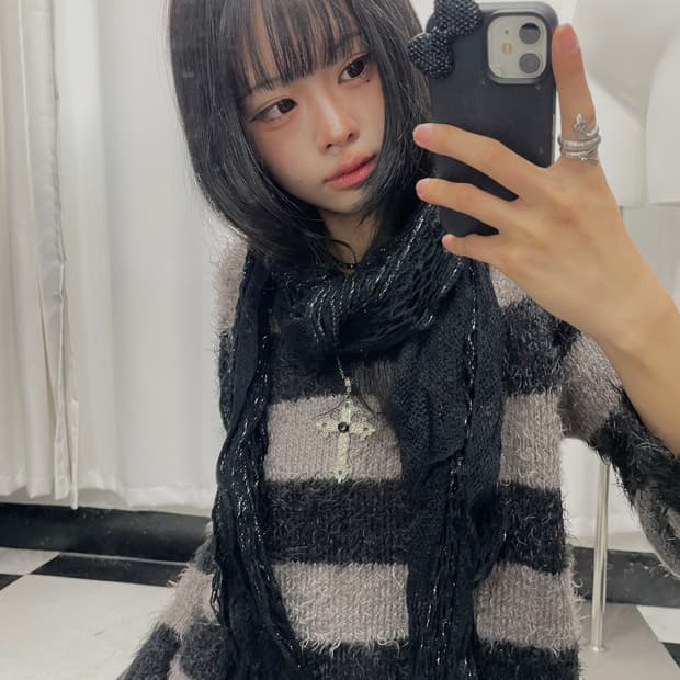 🎸블랙 메쉬 스카프🎸