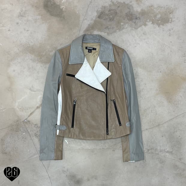 S) DKNY Leather Jacket