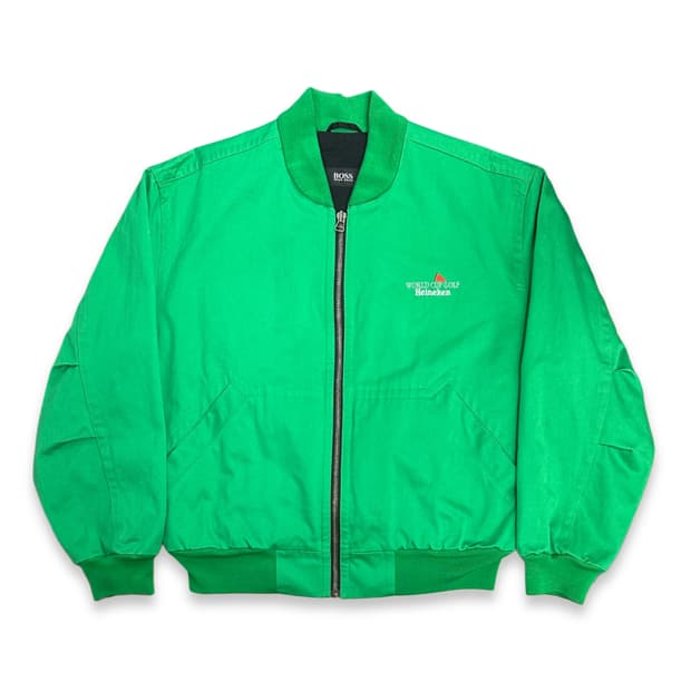 90s Hugo Boss 하이네켄 스폰서쉽 봄버 자켓 XXL