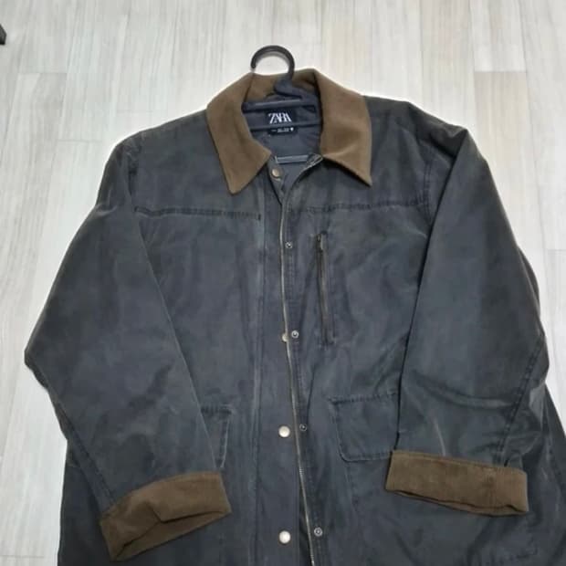 ZARA 자라 남성 헌터 왁스 자켓 L