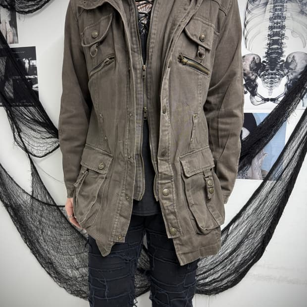 00s layered twoway detailed jacket