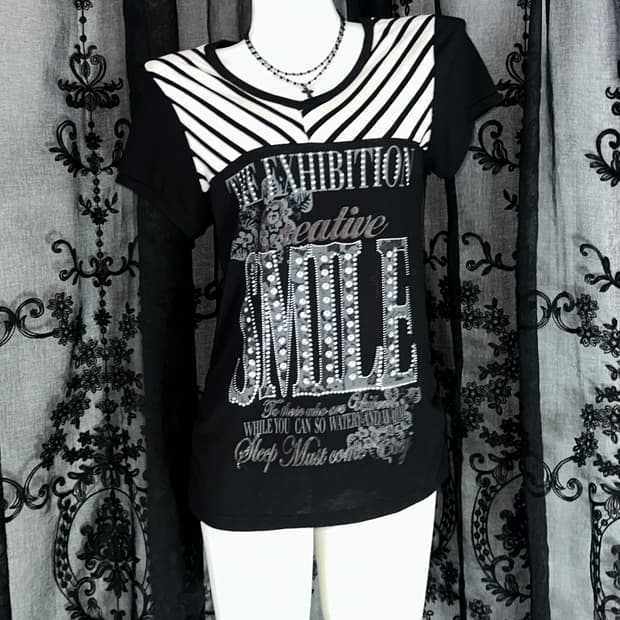 00‘s lettering short-sleeved