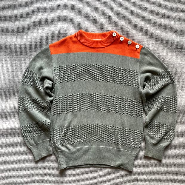 꼼데가르송 간류 숄더 버튼 스웨터