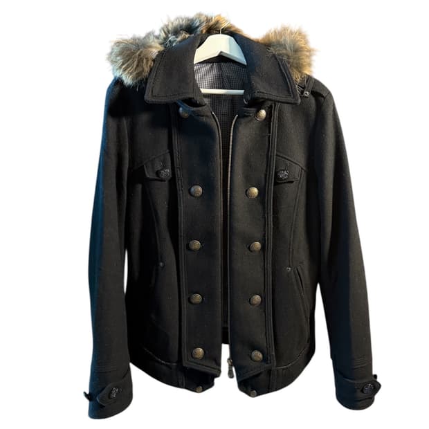 00s ppfm 나폴레옹 퍼 더블버튼 울자켓 (생로랑,디올옴므)