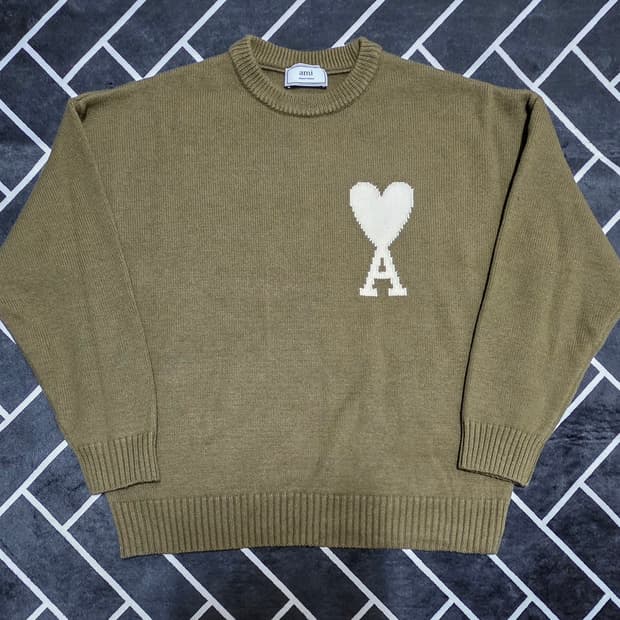 아미 인타르시아 빅로고 니트