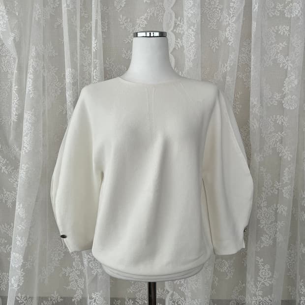 F) 한섬 시스템 벌룬 소매 니트 아이보리