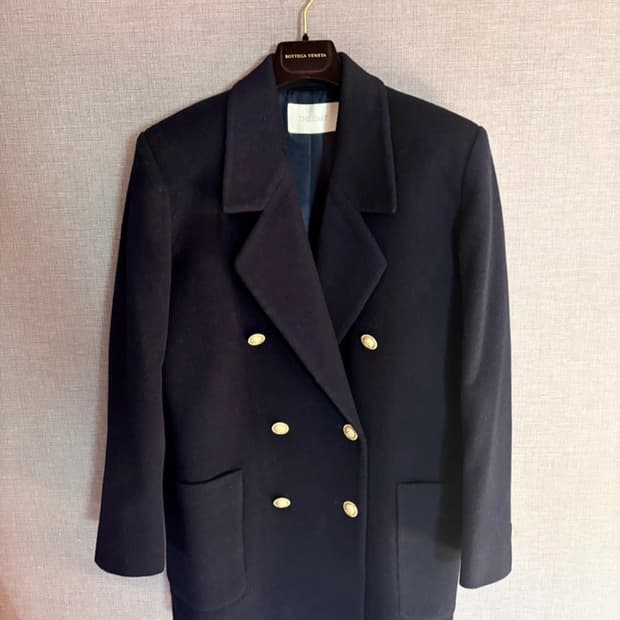 THE CAST 네이비 더블 울 자켓 JAPAN