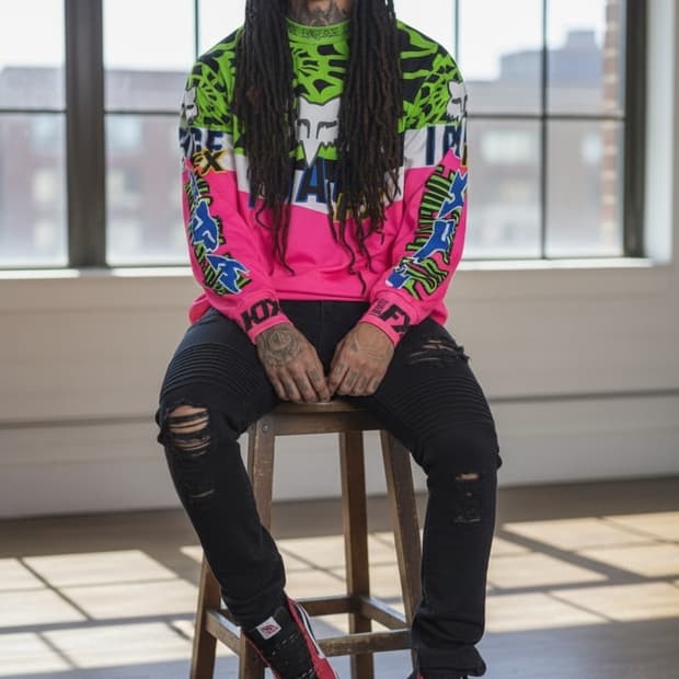 초레어 90s 아카이브 폭스 스파이더웹 롱슬리브