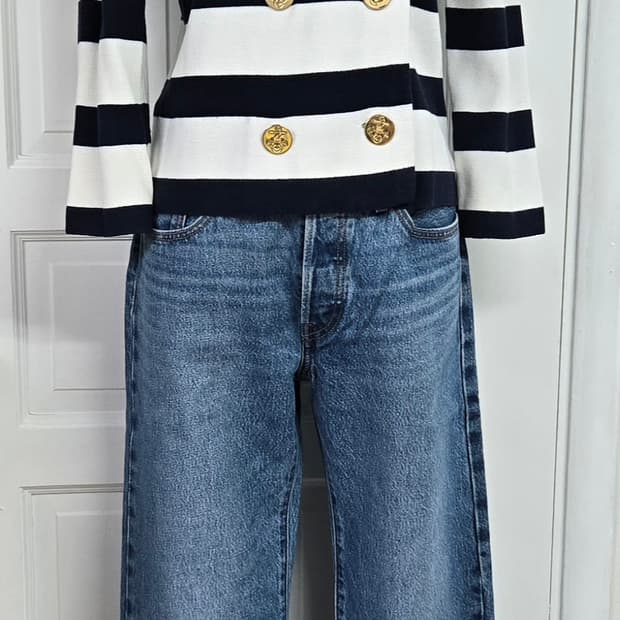 로렌 랄프로렌 마린스트라이프 니트자켓