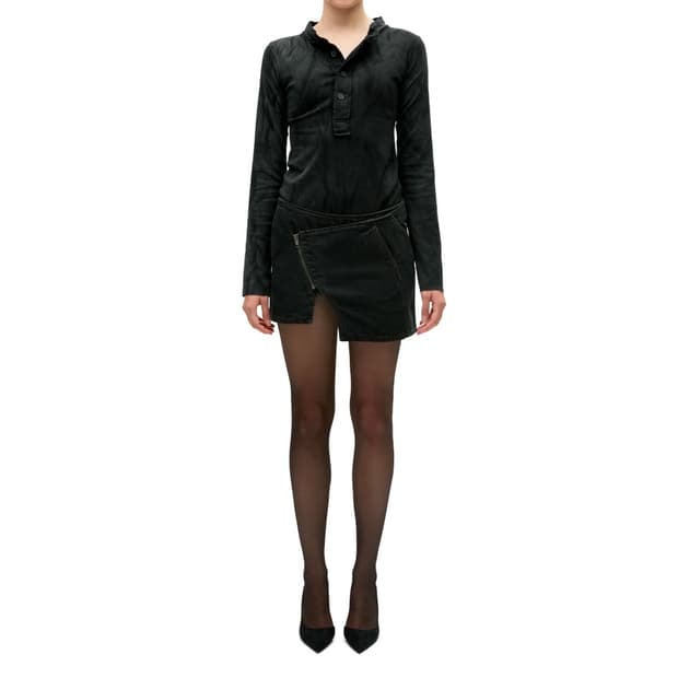 로딩룸 SLASHED DENIM SKIRT