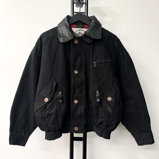 Hunderd 90's 레더 카라 봄버
