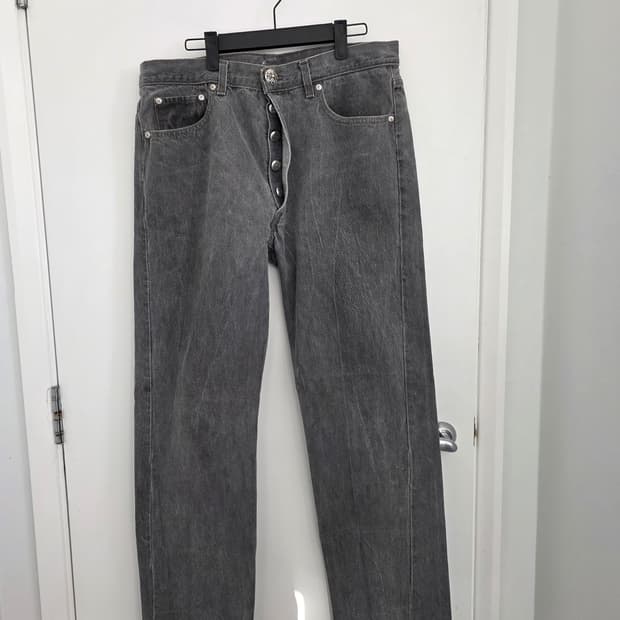 [34] 크롬하츠 리바이스 빈티지 501 플레인 블랙 워싱 데님