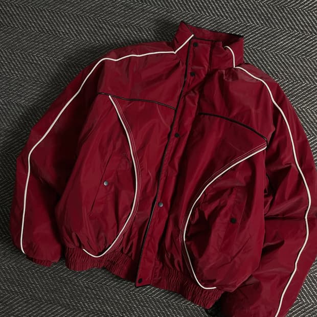 BOUND 빈티지 라이닝 사틴 바이커 자켓y 3165