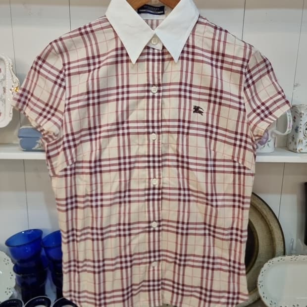 버버리 블루라벨(Burberry Blue Label) 체크 반팔셔츠