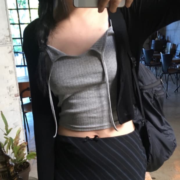 아워캐비넷 sleeveless navy