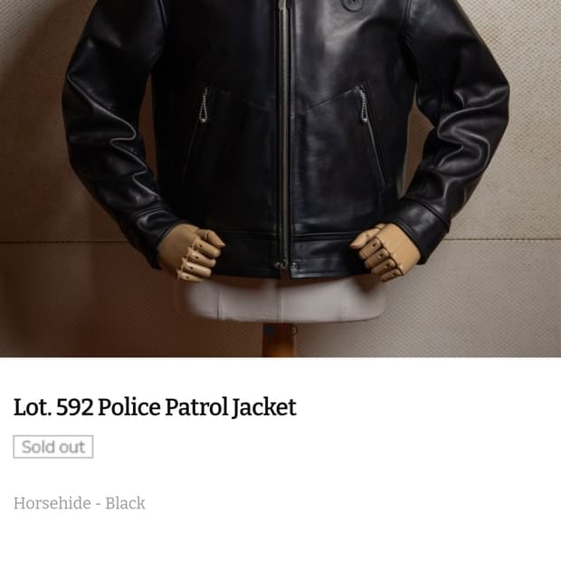 아카펠라클로딩 폴리스 패트롤 자켓 (이태리 말가죽) 42