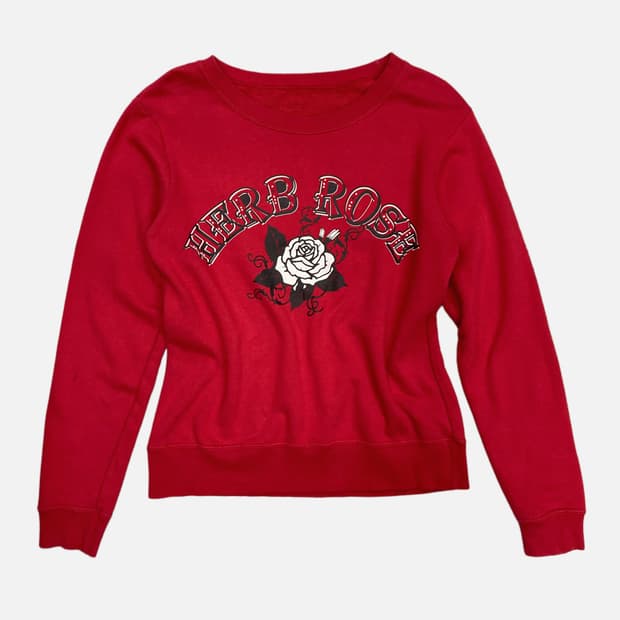 red rose cubic sweat shirt