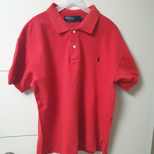 [여성] 폴로 랄프로렌 정품 레드 카라티 100