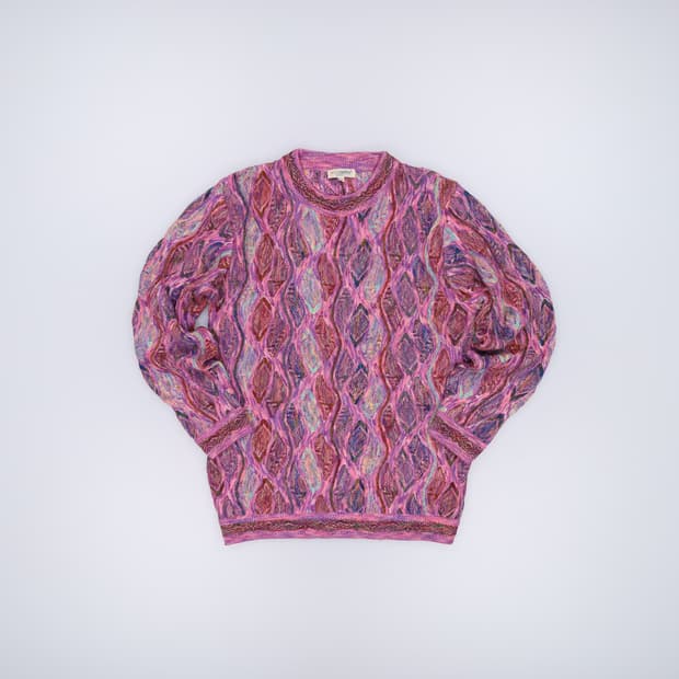 M 90s Old Country 패턴 니트 0427H1