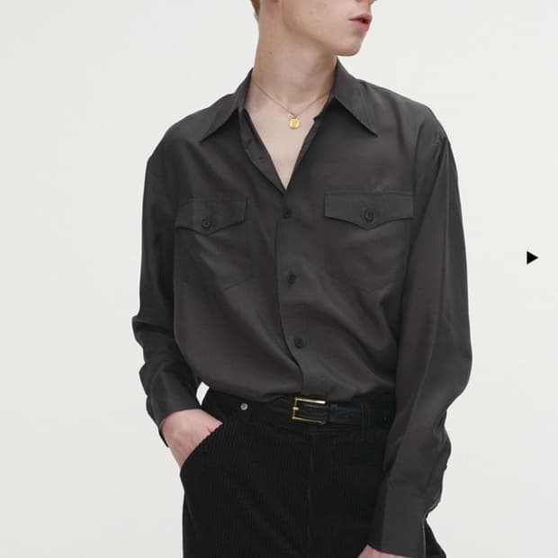 [구매] 토니웩 실크 더블 포켓 셔츠 올리브차콜 L 