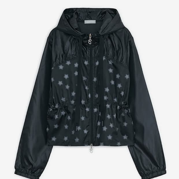 허그유어스킨 스타 더스트 윈드 브레이커 바람막이 (블랙)