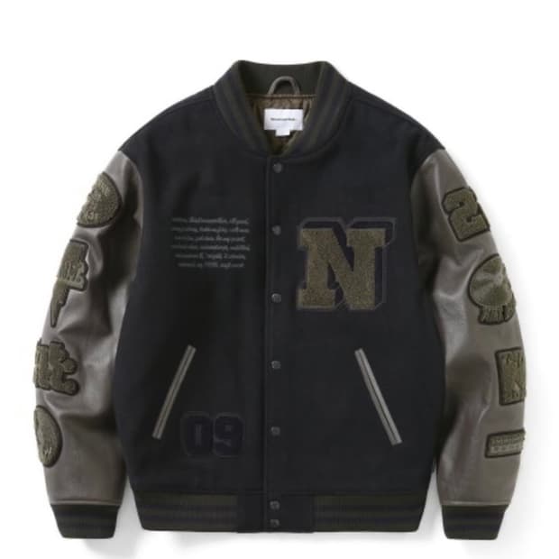 디스이즈네버댓 레코드 바시티 자켓 네이비 XL