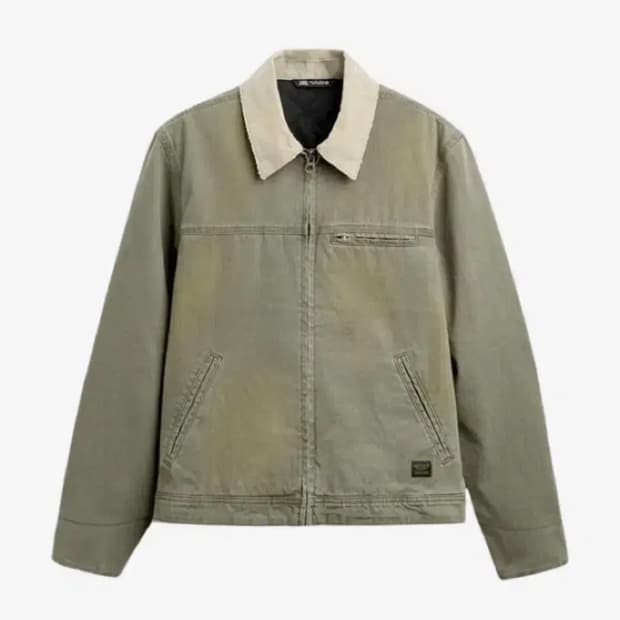 자라 콘트라스트 컬러 자켓 그레이 그린 M 사이즈 구합니다