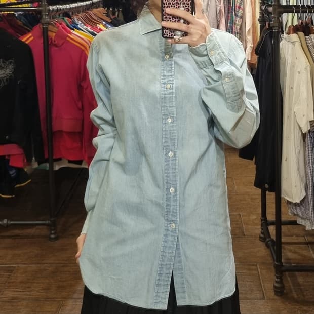 [Hi] polo 폴로 긴팔 셔츠 스카이 블루