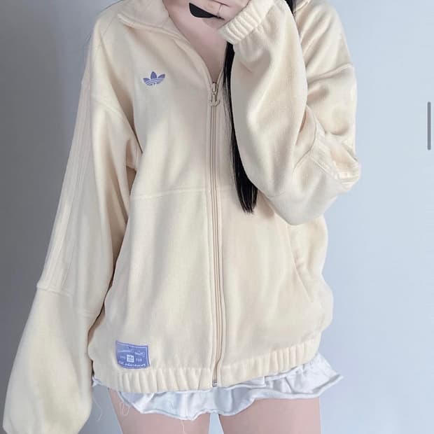 아디다스 아디 빈티지 노라 연노랑 플리스 후리스 자켓 집업 판매
