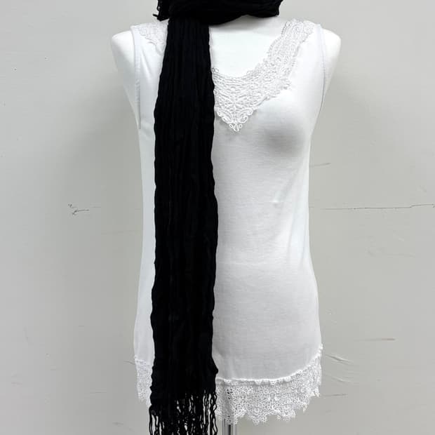 블랙 머플러 목도리