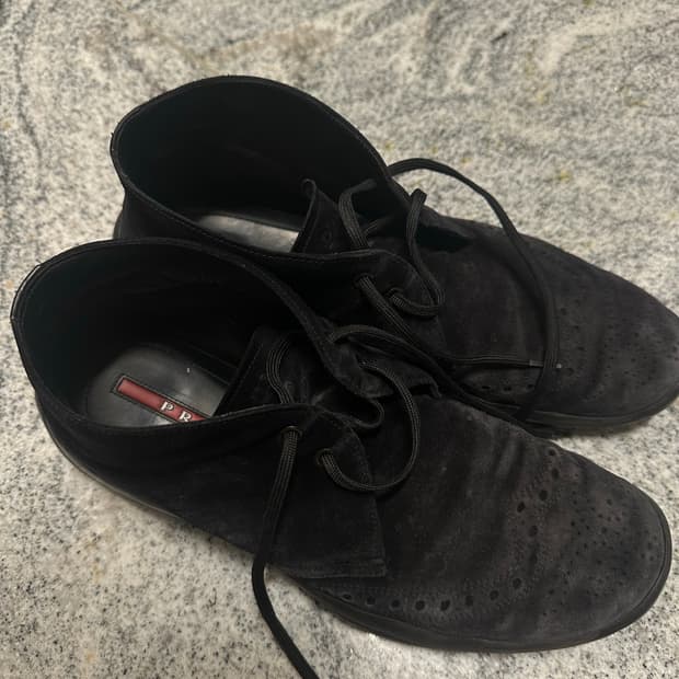 Prada suade boots