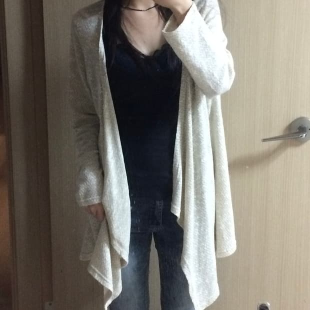 아이보리 언발 가디건