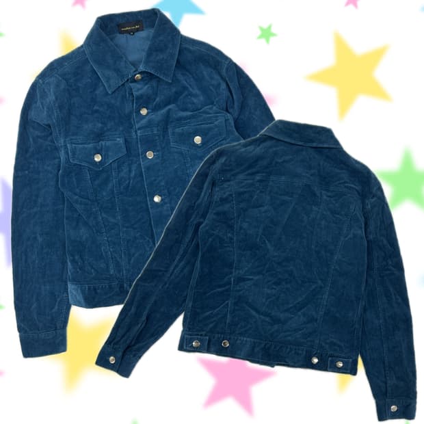 💙청록 Y2K 골덴 시티보이 청자켓 💙가을 빈티지 핀터깔 보헤미안