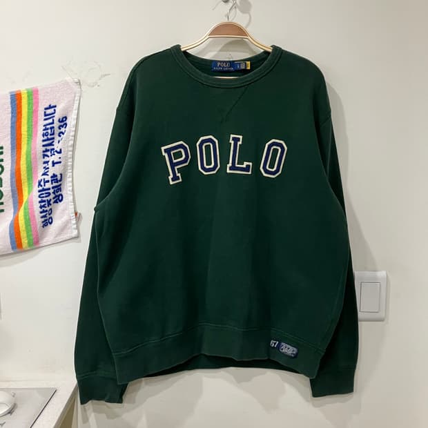 52 폴로 아치로고 맨투맨 그린